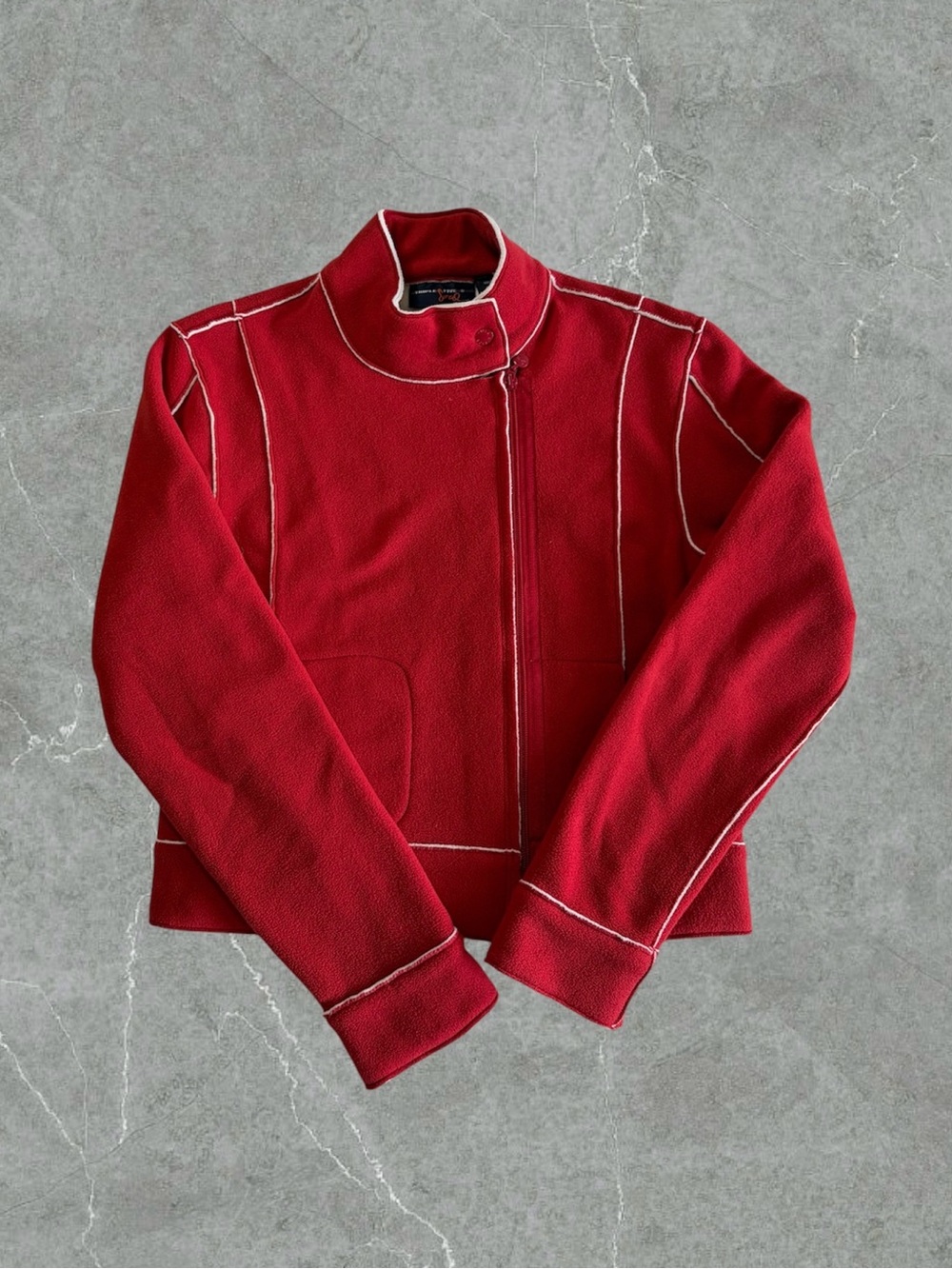 Triple Five Soul Red Bomber Jacket with White contrast